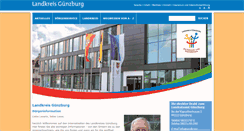 Desktop Screenshot of landkreis-guenzburg.de