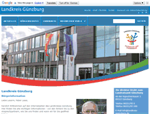 Tablet Screenshot of landkreis-guenzburg.de
